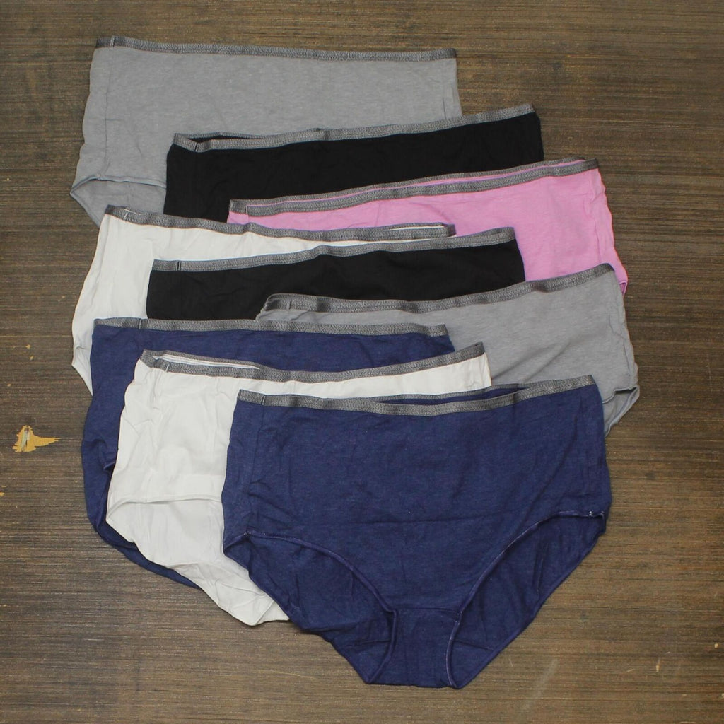 Hanes Women's 9pk Cool comfort Cotton Stretch Briefs Underwear Multico –  Biggybargains