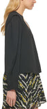 DKNY Womens V-Neck Long Sleeve Blouse P23AAO16