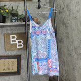 Linea Donatella Womens Knit Slip Nightgown 167e9af10609c1 Blue Multi S