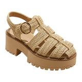 Wild Fable Womens Elide Raffia Fisherman Platform Heels 92611257 Tan Brown 9.5M