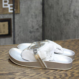 Tommy Hilfiger Relina Silver Tone Womens Sandal TWRELINA Silver 6.5M