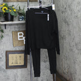 Gap Body Womens 2-Pc. Long-Sleeve Jogger Pajamas Set G1039XLLMA Black S