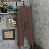 Anne-Kaci Womens Knit Flare Leg Drawstring Pants Brown M