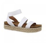 Yoki Women's Platform Espadrille Sandals CHIARA-10WHITE White 6.5M