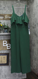 RACHEL Rachel Roy Womens Roma Ruffled Off-The-Shoulder Jumpsuit Green XL