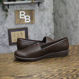 Easy Spirit Arlie Womens Wedge Slip-On Flats SEARLIE3 Dark Brown 11M