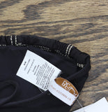 Becca Sheen Triangle Bikini Top with Contrast Seaming 109057 Black M