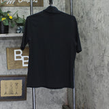 Denim & Co. Ribbed Elbow Sleeve Turtleneck Top A705385 Black S
