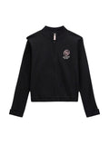 Guess Girls Eco Long Sleeve Zip-Up Sweatshirt J5RQ01KAD74 Jet Black 10