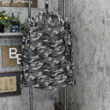 Weatherproof Mens Button Up Camouflage Long Sleeve Shirt Green Camo L