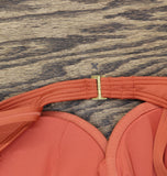 Vince Camuto Womens Padded Underwire Bikini Top V1T976 Cinnabar Orange M