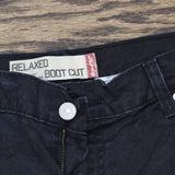 Levi's Womens Rehemmed  Capri Vintage Y2K 550 Relaxed Jeans Black Wash 14 Misses