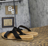Style & Co. Womens Elliee Flat Sandals 10020656300 Black / Brown 10.5M