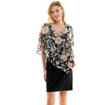 Luxology Women's Asymmetrical Poncho & Mini Sheath Dress Set G104895K67