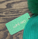 On 34th Gift Boxed Rib-Knit Beanie with Pom Pom and Rolled Cuff MO1542501 Green
