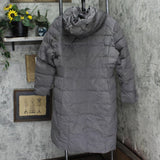 Cole Haan Womens Quilted Hooded Down Maxi Puffer Coat 1677d2fbce96d5 Gray 2XL