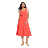 A New Day Womens Corset Midi A-Line Dress 93215297 Coral Red 8