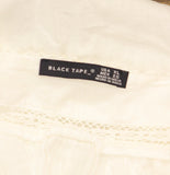 Black Tape Womens Woven Embroidered Peasant Top 1923015 M Cream Off White XL