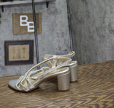 Naturalizer Vanessa2 Rhinestone Embellished Strappy Heeled Sandal Silver Gray 7M