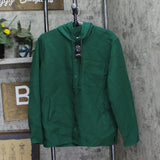 Original Use Mens Hooded Long Sleeve Button-Down Shirt 90756408 Green M