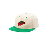 Monte's Fine Foods Tomato Vine Snapback Baseball Hat Khaki / Green