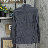 Buffalo by David Button Mens Slim Fit Union Made Button Up Shirt Gray Multi S