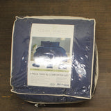 Clean Spaces 5-Piece Comforter Bedding Set Blue Twin XL