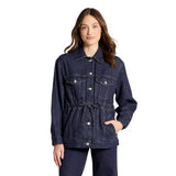 Universal Thread Cinched Waist Trucker Denim Jacket Jean Dark Wash Blue XL