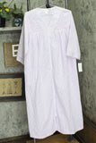 Miss Elaine Womens Robe, Pockets and Zipper Lilac Purple / White Check S