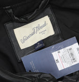 Universal Thread Faux Leather Gathered Waist Full Zip Bomber Jacket Black 3X