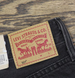 Levi's 501 Original Distressed Button Fly Jean Shorts Jorts Lunar Black 30