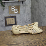 Journee Collection Ekko Womens Woven Flats EKKO Sand Nubuck Brown 8M