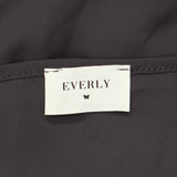 Everly Womens Ruffle Woven Unlined Tie Front Gown 16791797d15df5 Gray S