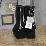 A New Day Womens Celaena Boots Block Heel Mesh 94568463 Black 11M