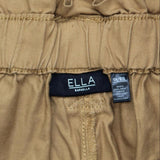 Ella Rafaella Plus Size Twill Crop Pants with Removable Tie Belt LRBMC006R2