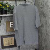 Officine Generale Regular Fit Button Up Camp Cuban Textured Shirt Iron Gray L
