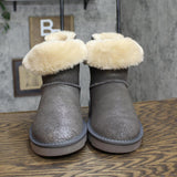 Style & Co. Womens Teenyy Cold-Weather Booties Pewter Shimmer Gray 9M