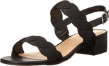 Easy Street Women's Charee Block Heel Sandal Heeled CHARE Black Woven 8.5M