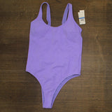 Salt + Cove Juniors Classic Tank One-Piece Swimsuit 807144 Iris Purple Blue XL