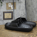 Floopi Womens Slides with Cloud Support Anti Skid Black-2 Black 11M