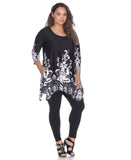 White Mark Womens Plus Yanette Tunic Top PS1301-08-3XL