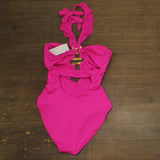 Soluna Womens Buckle Up Convertible One-Piece Swimsuit Cosmopolitan Pink M