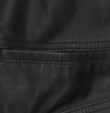 Universal Thread Faux Leather Full Zip Snap Closure Bomber Jacket Black M