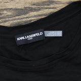 Karl Lagerfeld Womens Embellished Charm T-Shirt Top Black See Measurements