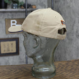 Mens Farmtrac Embroidered Strapback Baseball Cat Hat Brown / Blue OS