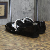 Nina Big Girls Ballet Flats Embellished NATALY Black Patent 13