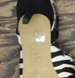 INC International Concepts Lace-Up Strappy Heel Sandals Zebra Black White 7M