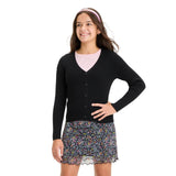 Art Class Girls Ribbed Cardigan Sweater 91367686 Black M