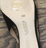 Lauren Ralph Lauren Khloe Leather Slingback Loafer Pump 802982850001 Black 8.5M