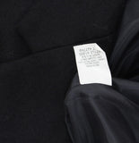 Requirements Wool Button Closure Long Sleeved Collared Jacket Coat Black 16